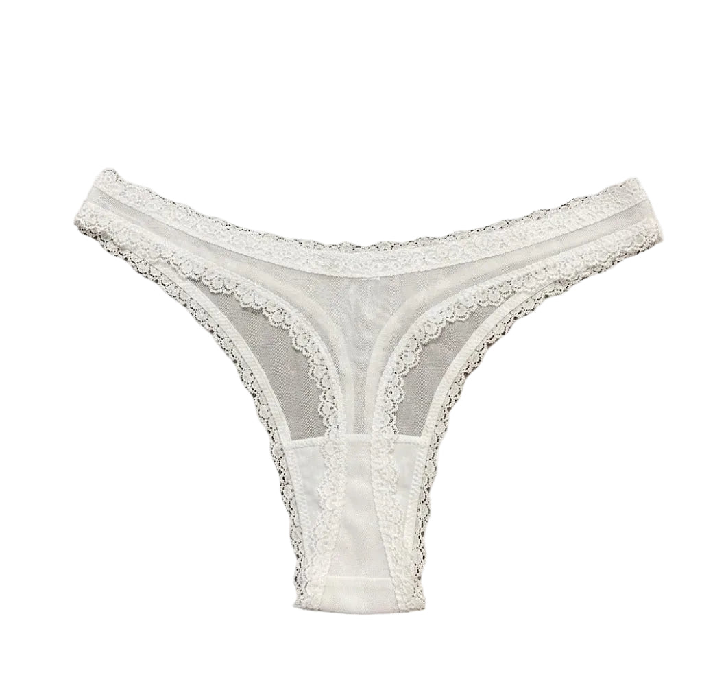 Valentina Low Rider Tanga Transparentes Weiß