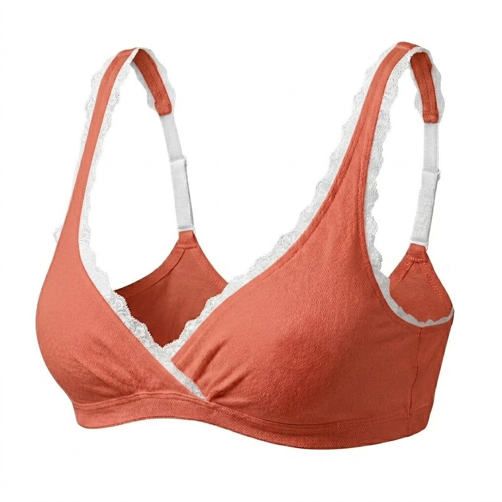 Valentina Cross Bralette Calypso Koralle/Weiß