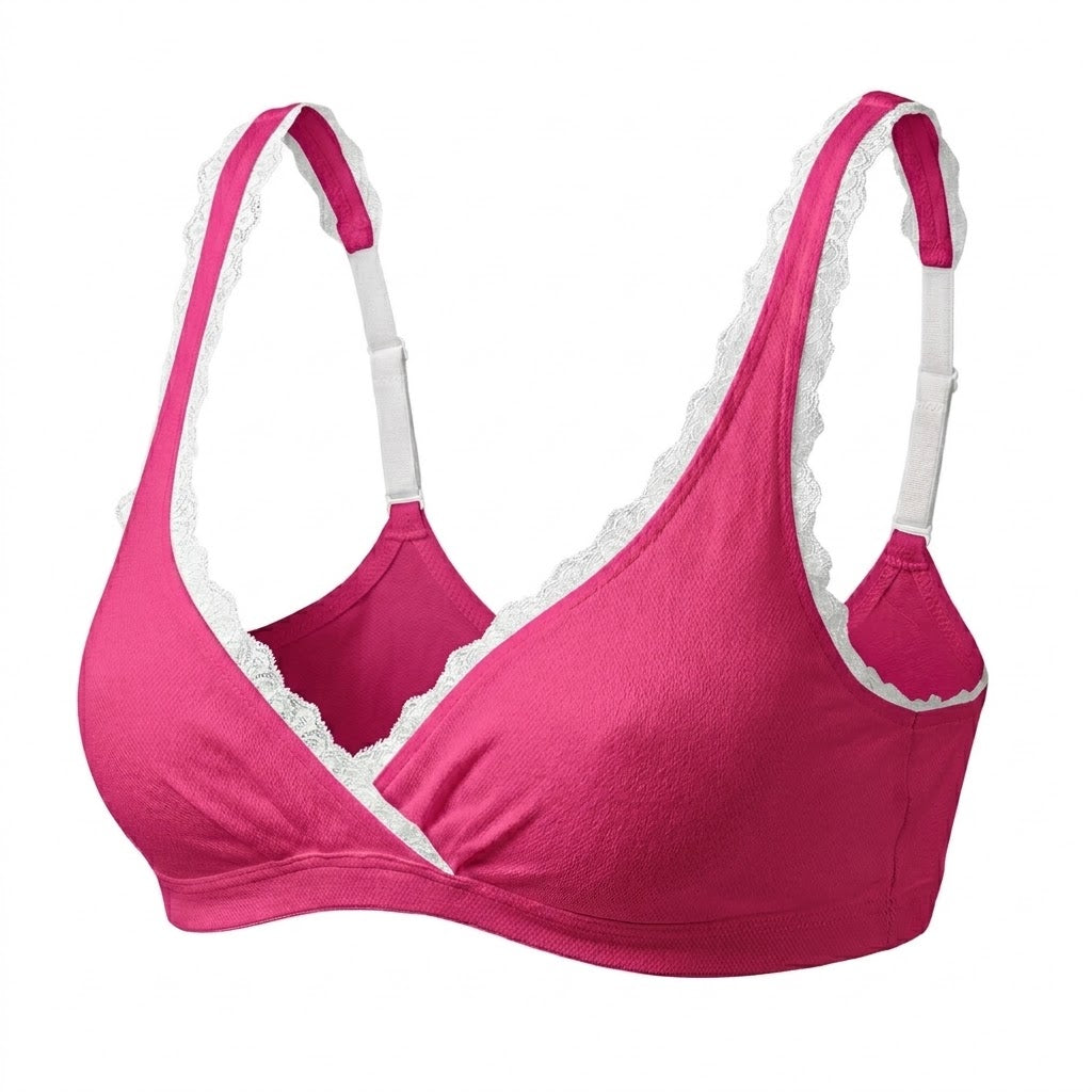Valentina Cross Bralette Fuchsia/Weiß