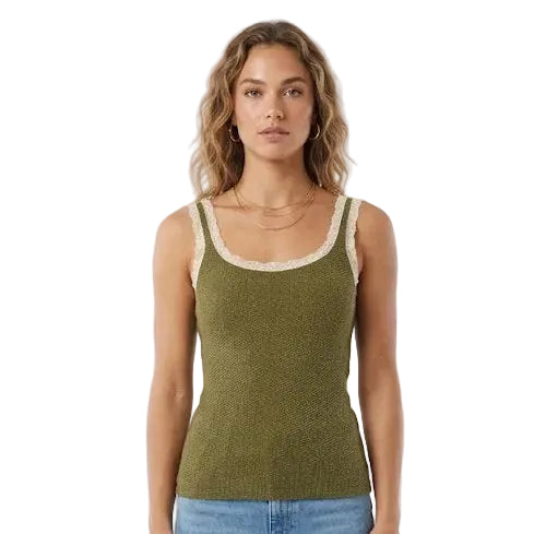 Valentina Camisole Sage/White