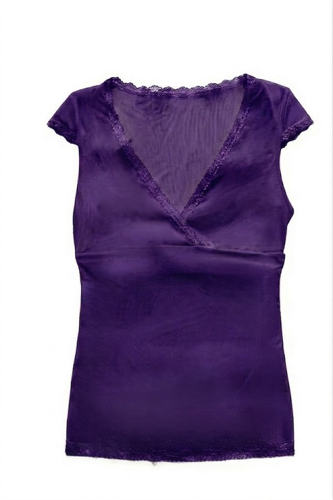 Valentina Criss Cross Top Royal Purple