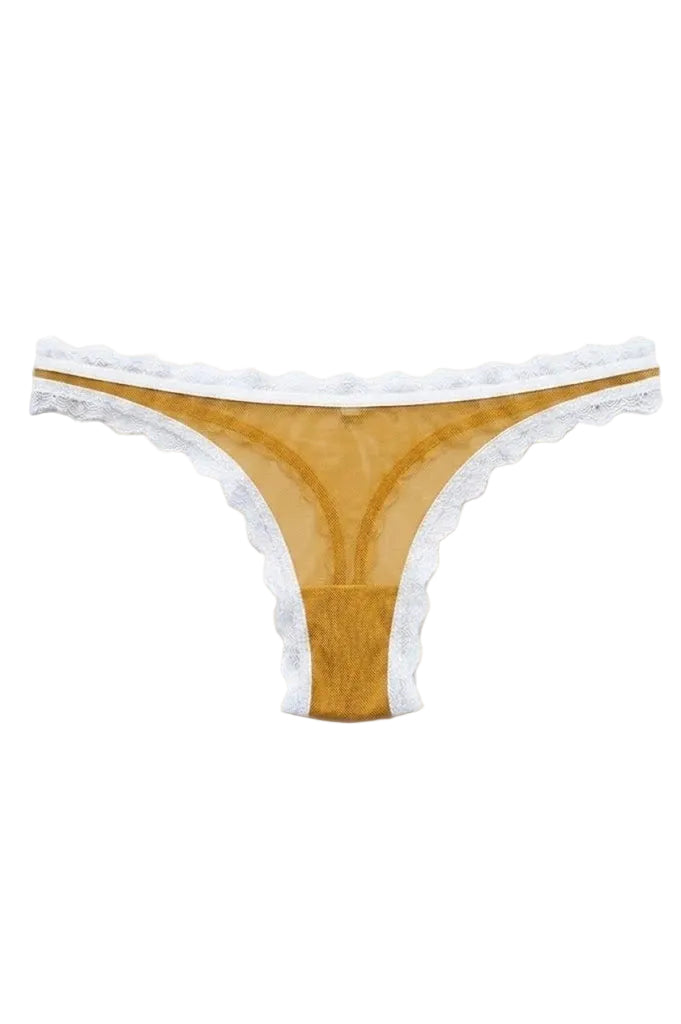 Valentina Low Rider  Thong Golden Yellow/White