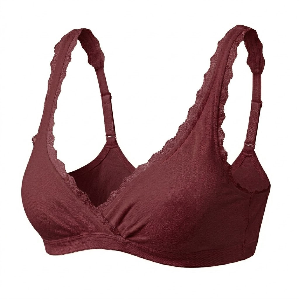 Valentina Cross Bralette Beaujolais