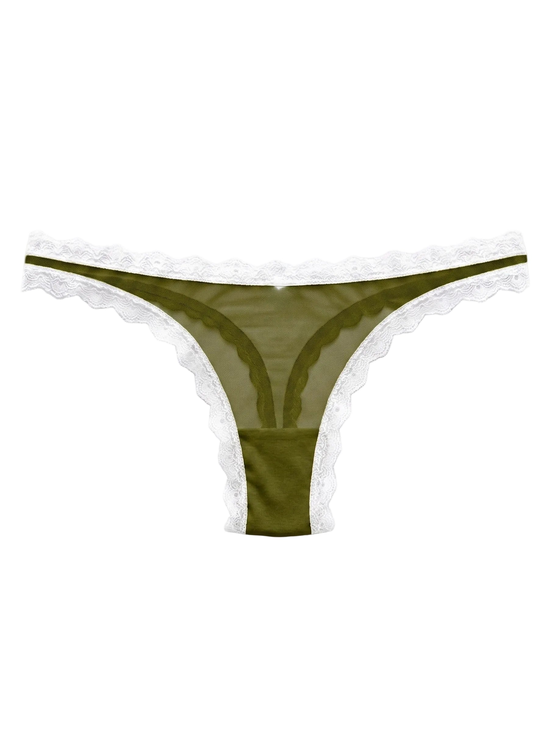 Valentina Low Rider  Thong Sage/White