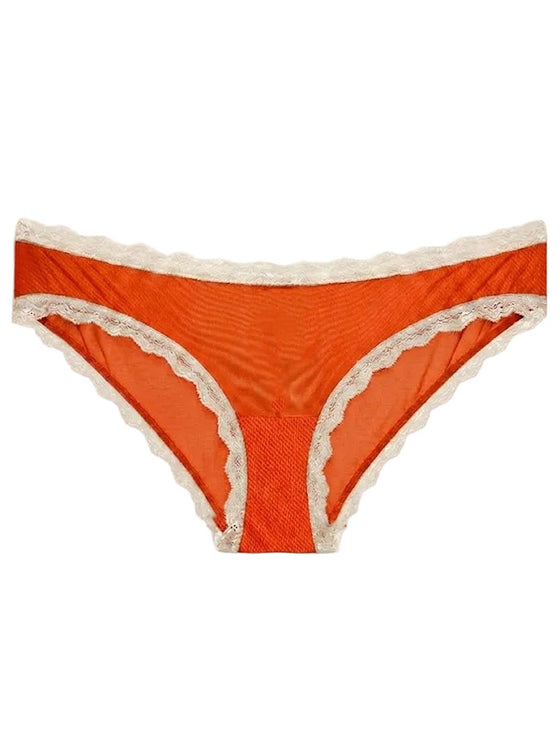 Valentina Hotpant Sonne Orange/Weiß