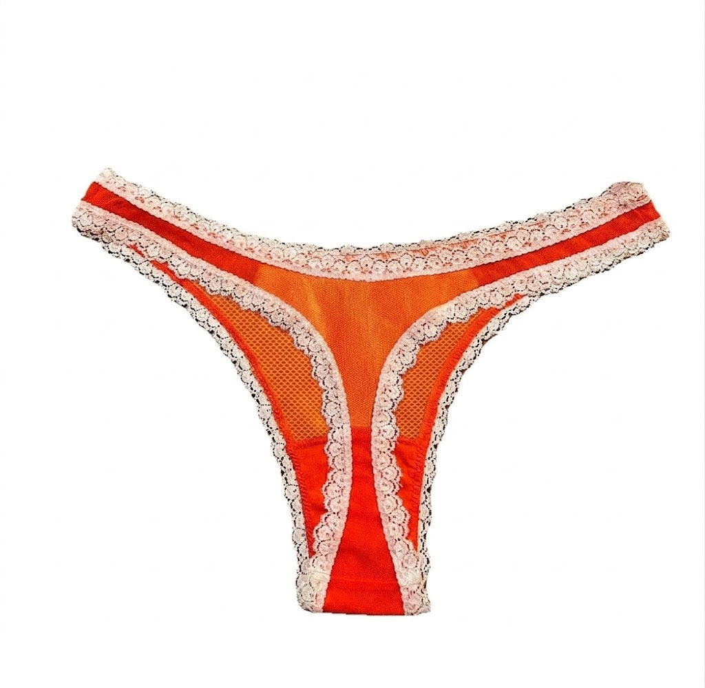 Valentina Low Rider Tanga Sonnenorange/Weiß