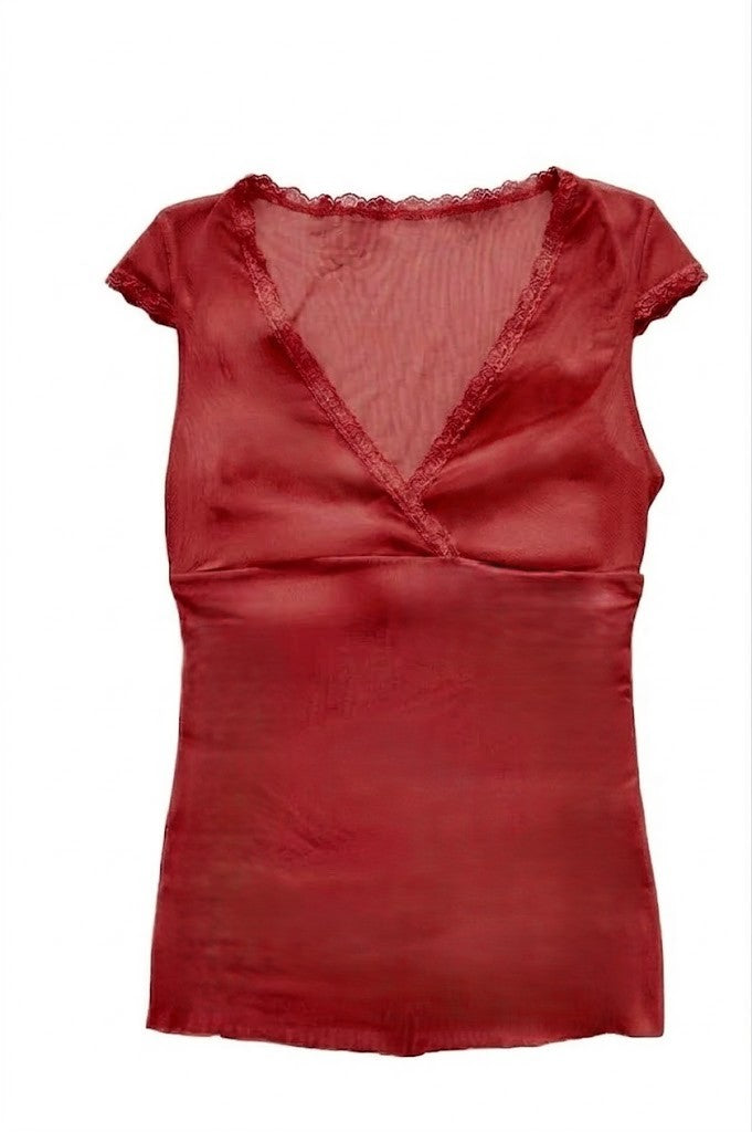 Valentina Criss Cross Top Tango Red