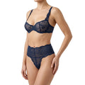 My Way Mid Rise Thong Marineblau