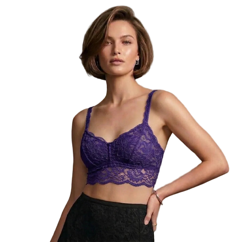 My Way Soft Crop Bustier Royal Purple
