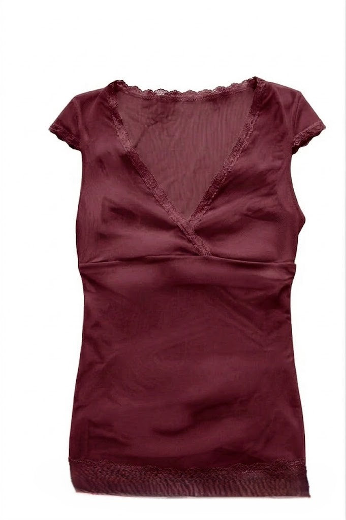 Valentina Criss Cross Top Beaujolais