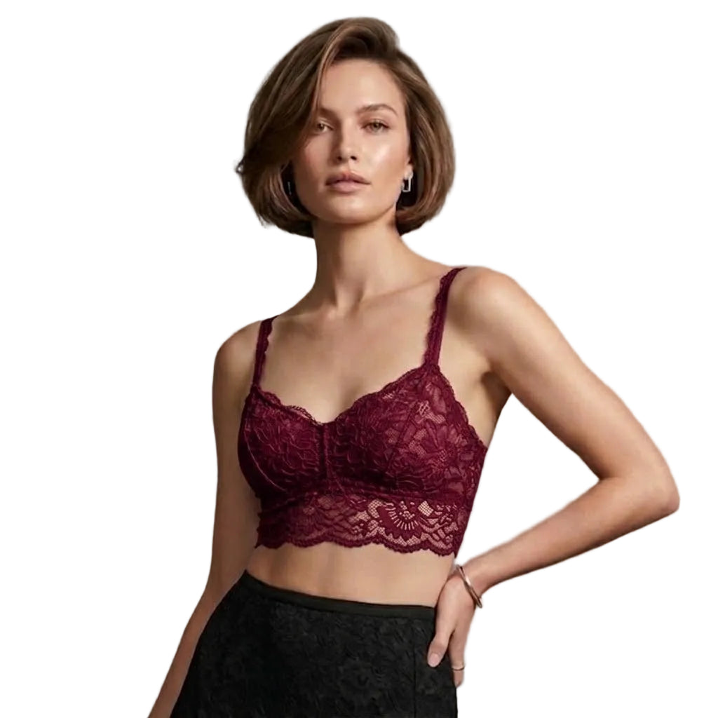 My Way Soft Crop Bustier Beaujolais