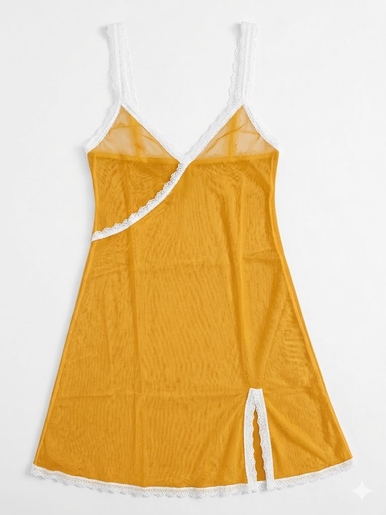 Valentina Chemise Golden Yellow/White