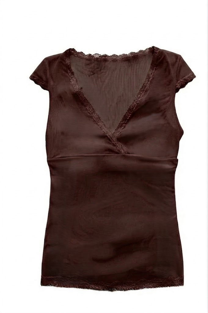Valentina Criss Cross Top Peppercorn