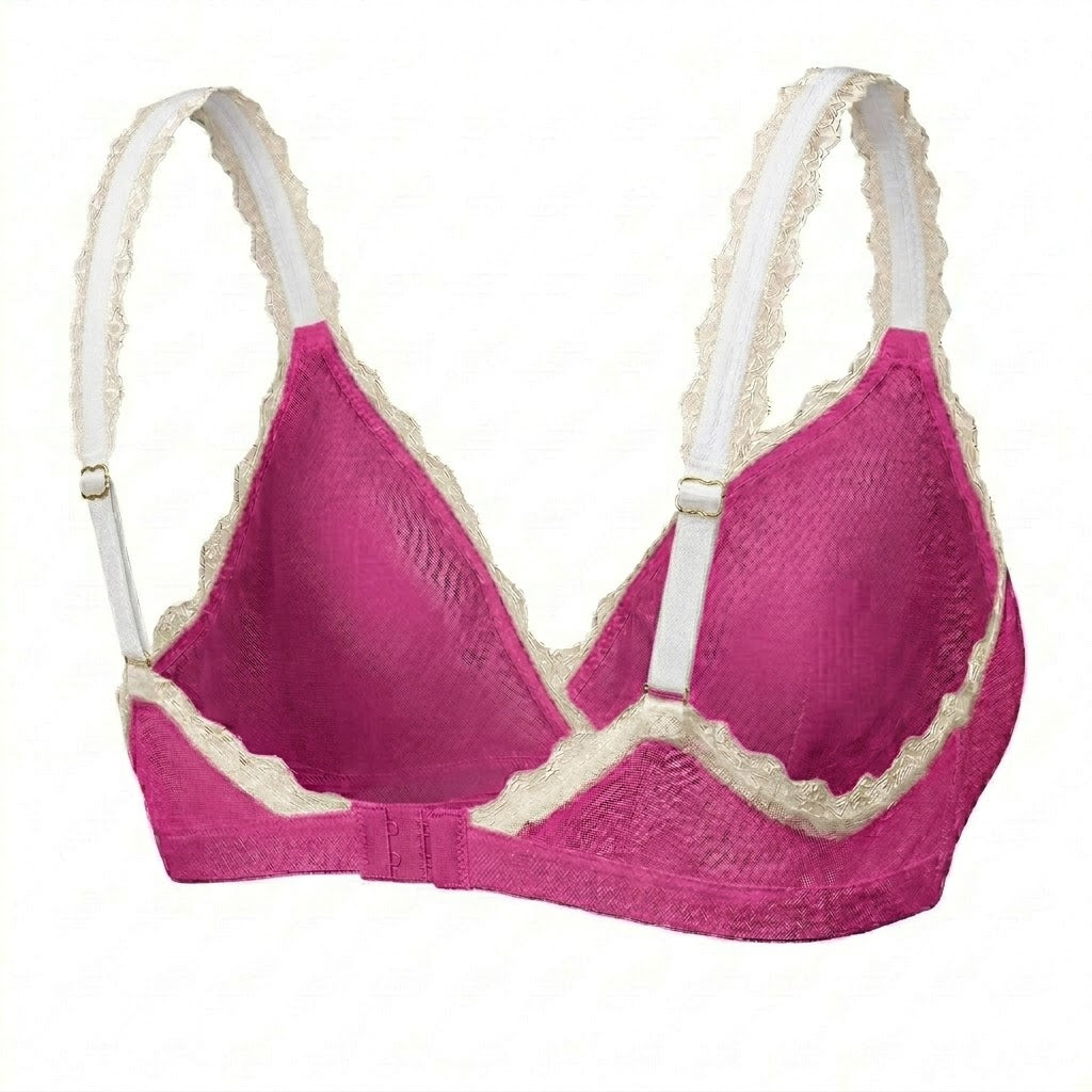Valentina Cross Bralette Fuchsia/Weiß