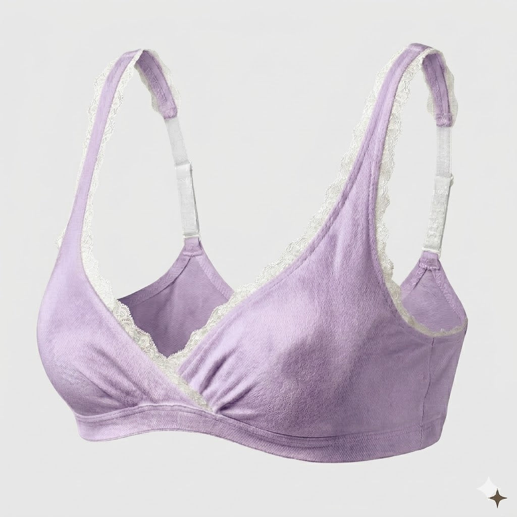 Valentina Cross Bralette Lavendel/Weiß