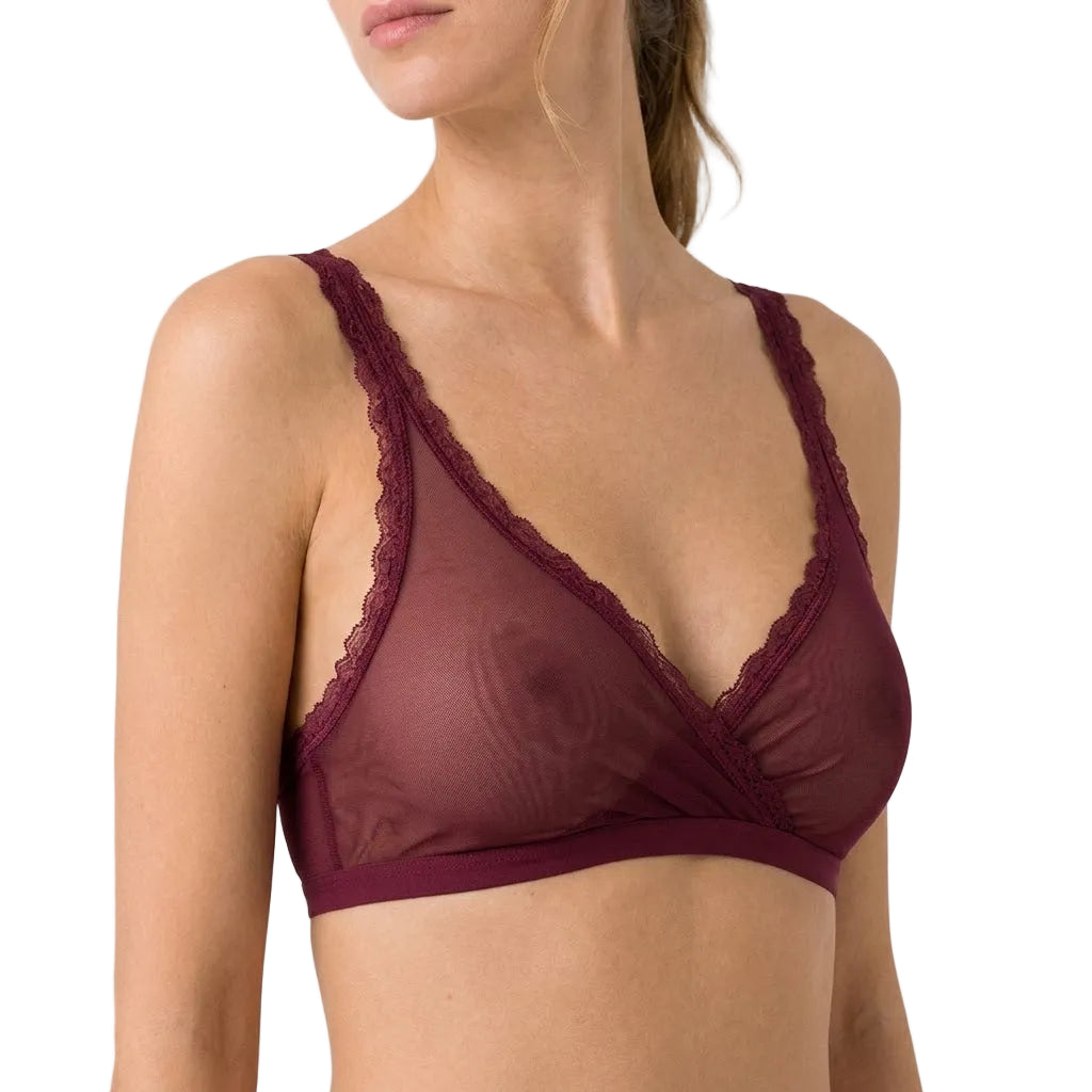 Valentina Cross Bralette Beaujolais