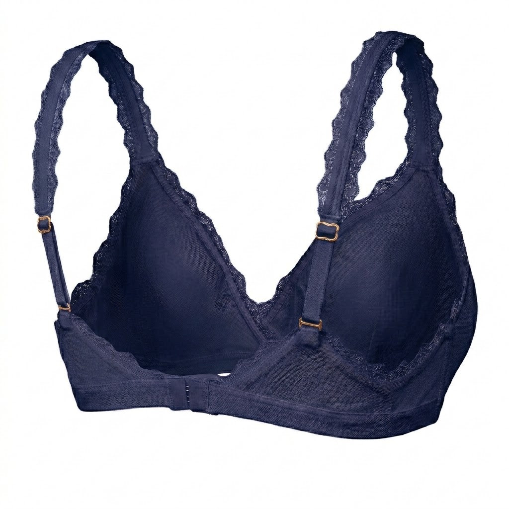 Valentina Cross Bralette Navy Blue