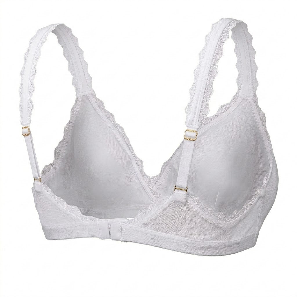 Valentina Cross Bralette Lucent White