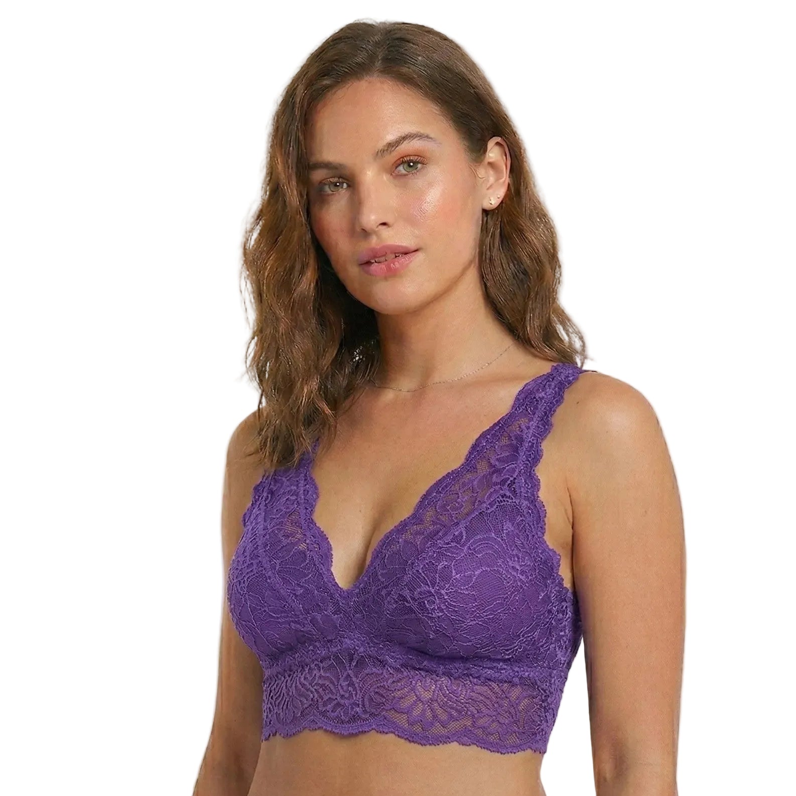 My Way Long Line Bralette Royal Purple