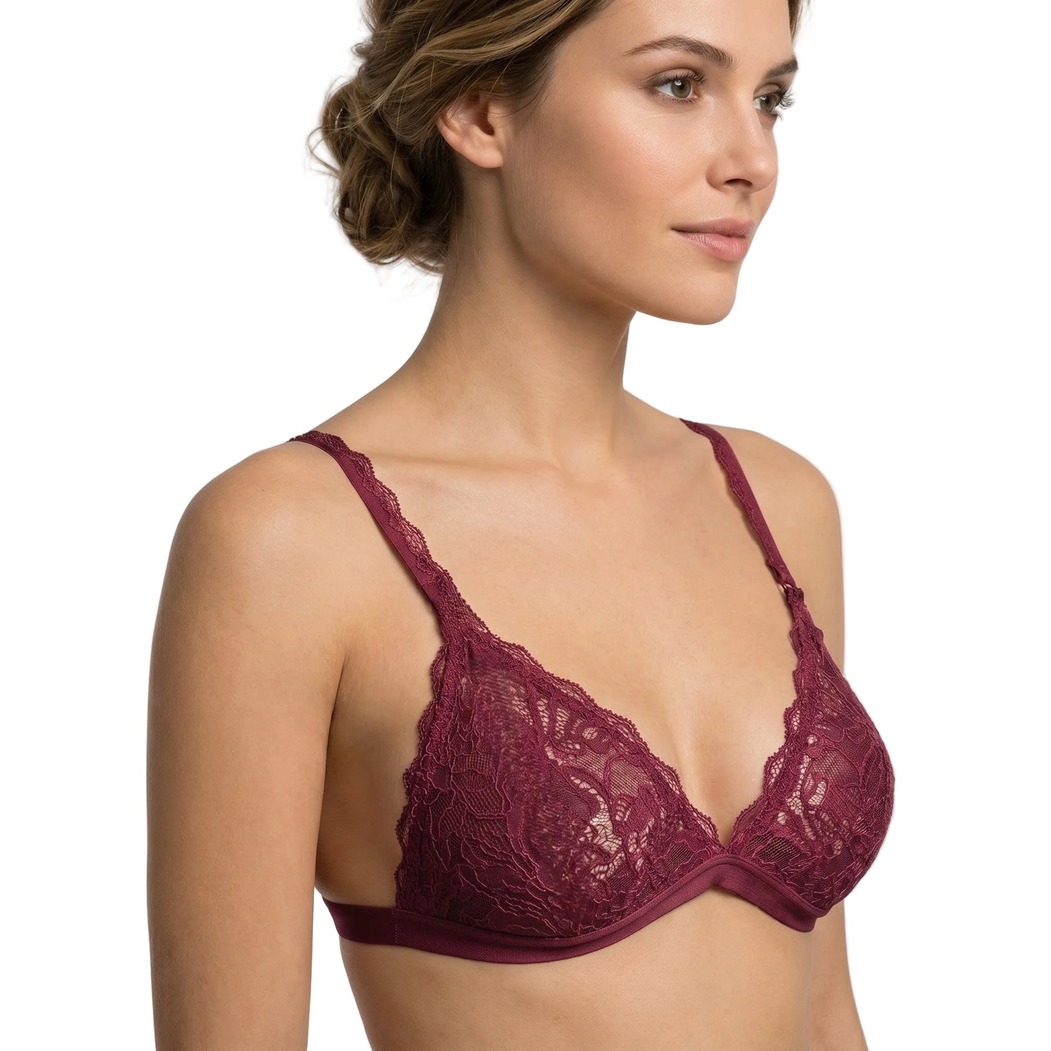 My Way Triangle Bralette Beaujolais