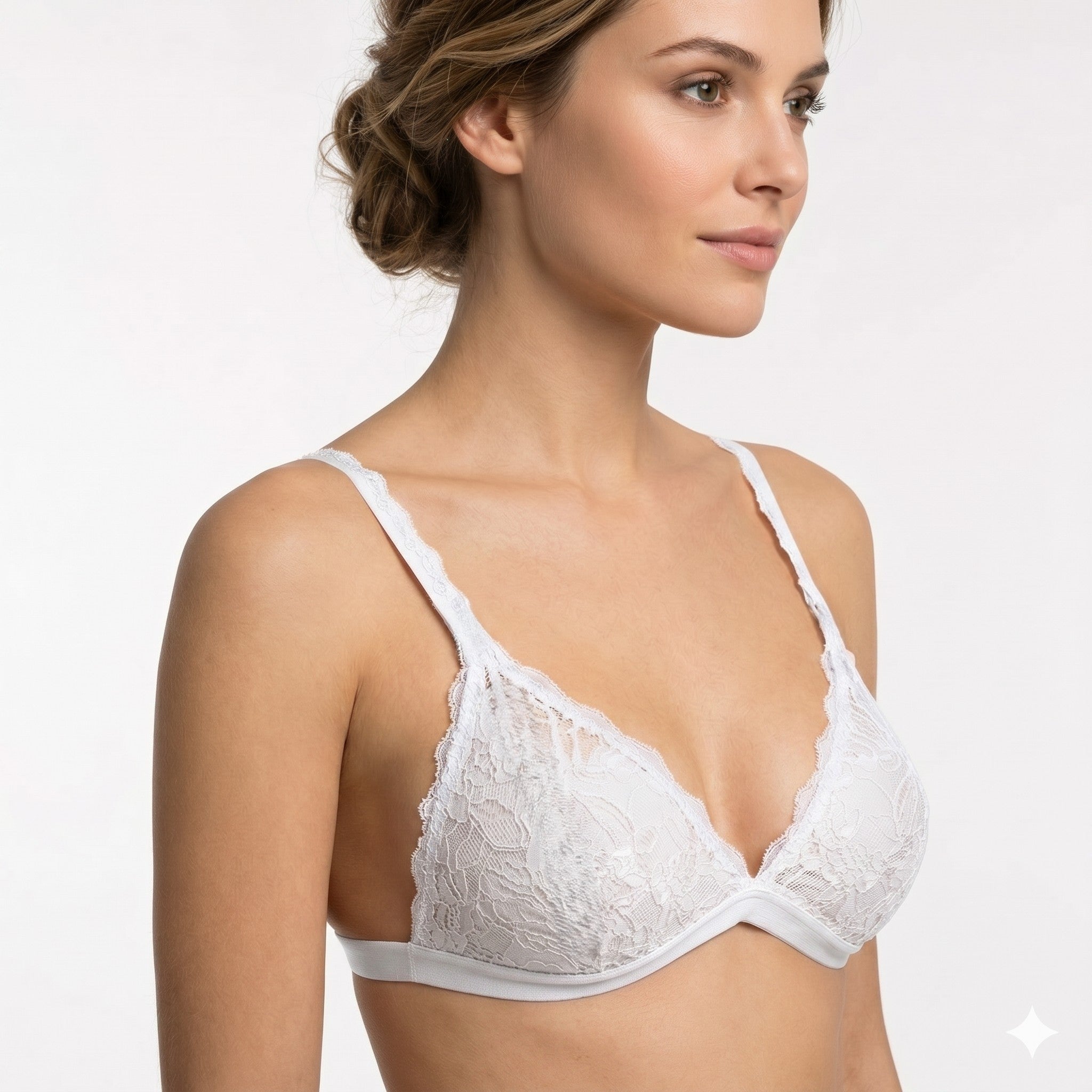 My Way Triangle Bralette Lucent White
