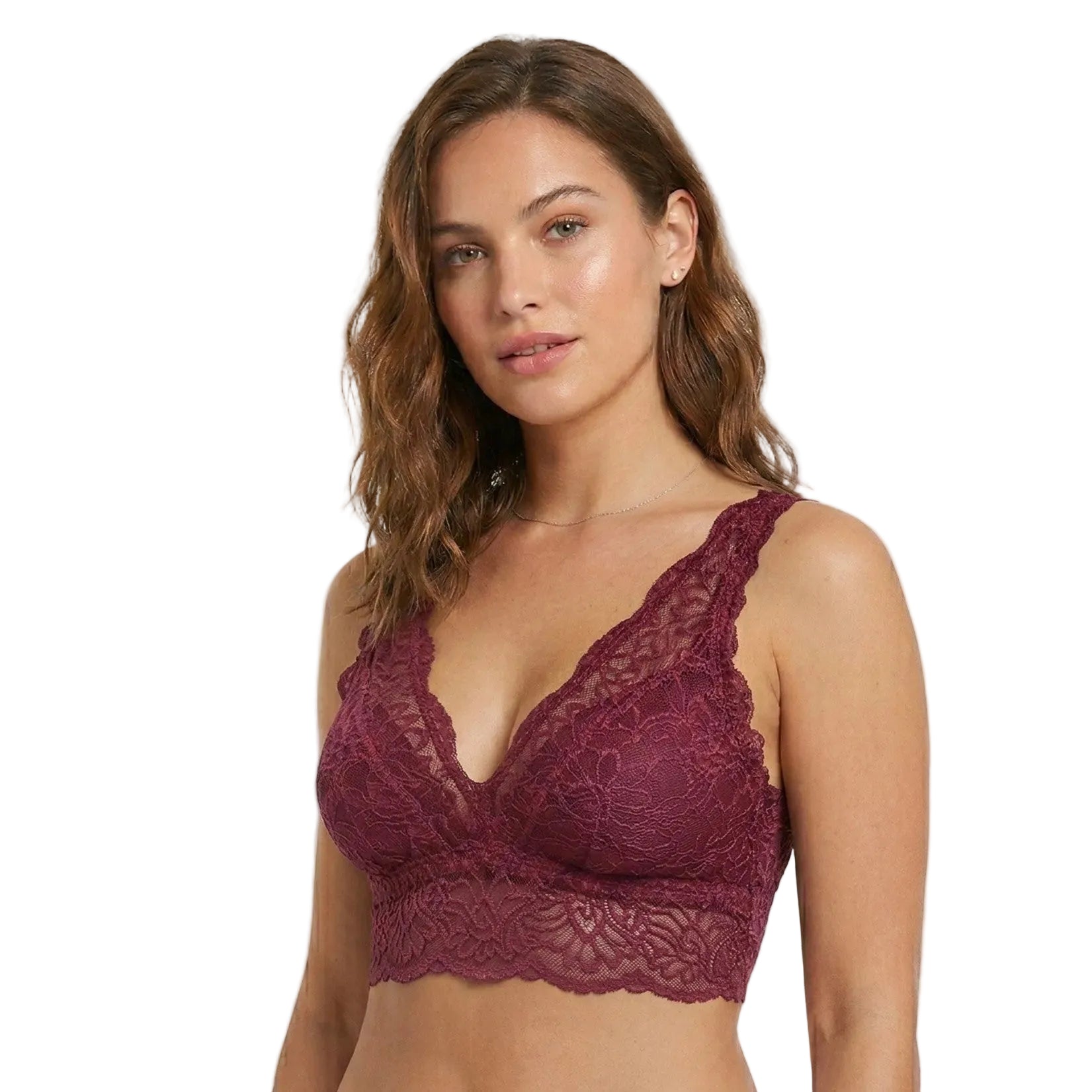 My Way Long Line Bralette Beaujolais