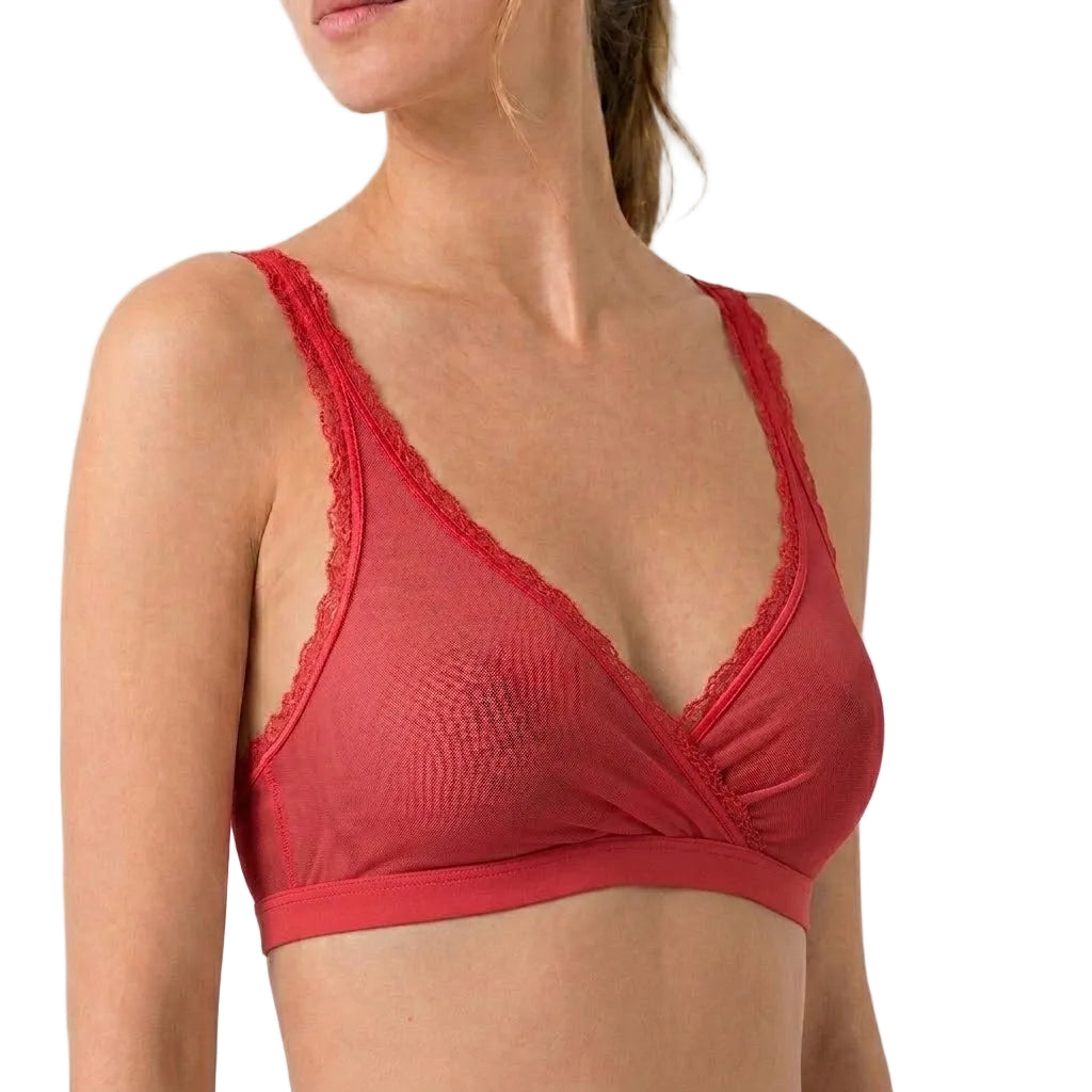 Valentina Cross Bralette Tango Red