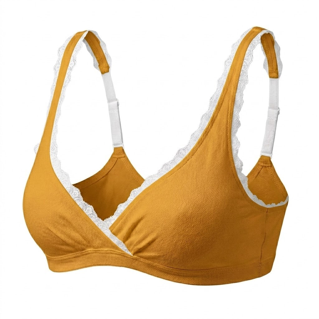 Valentina Cross Bralette Goldgelb/Weiß