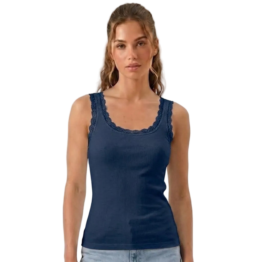 Valentina Camisole Navy Blue