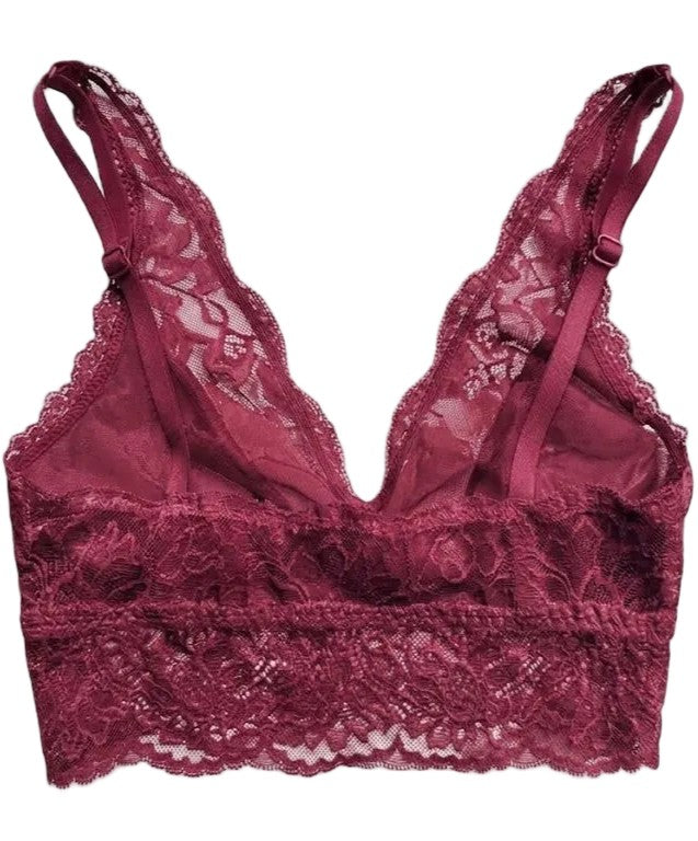 My Way Long Line Bralette Beaujolais