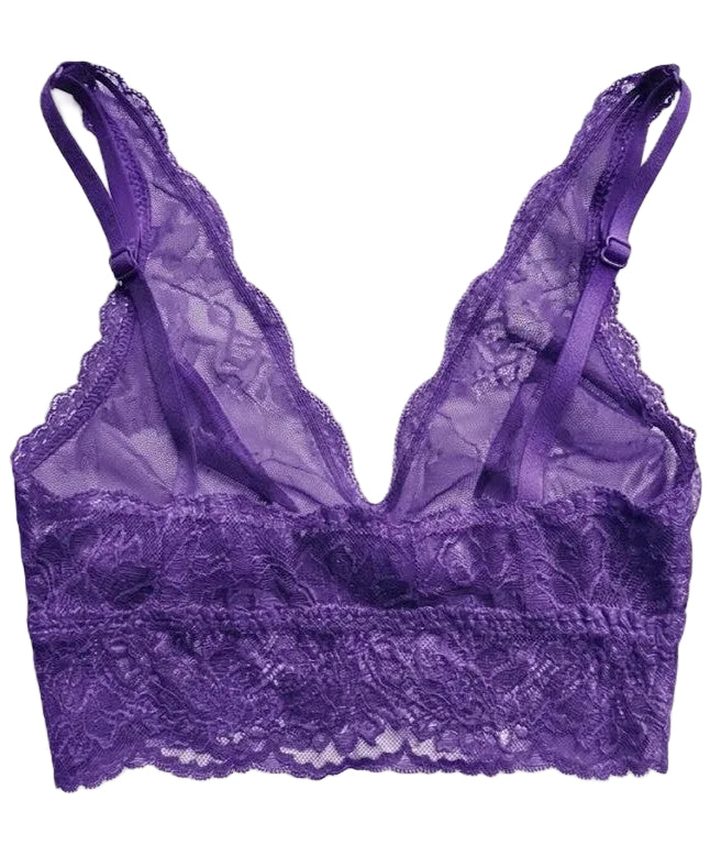 My Way Long Line Bralette Royal Purple