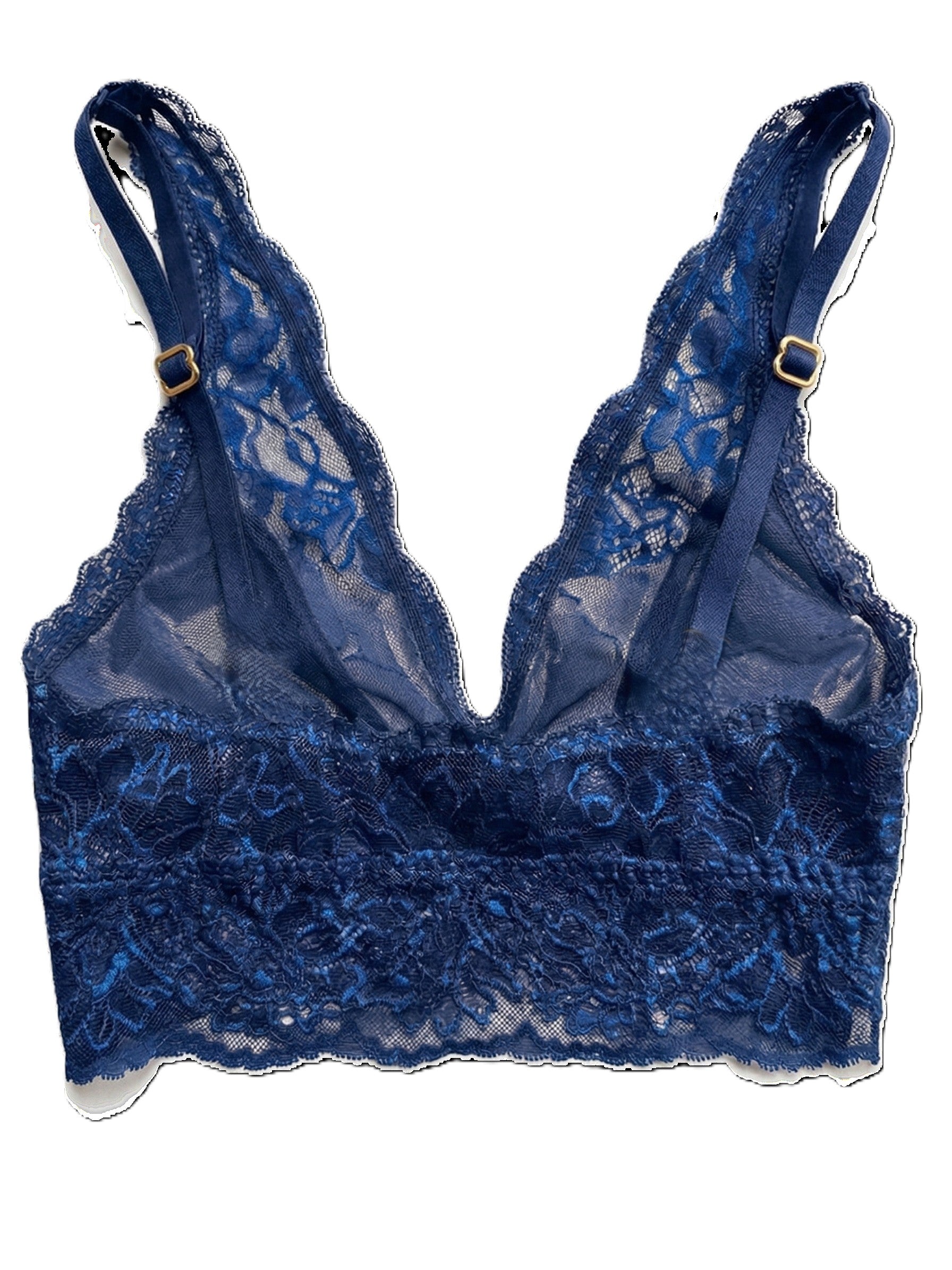My Way Long Line Bralette Navy Blue