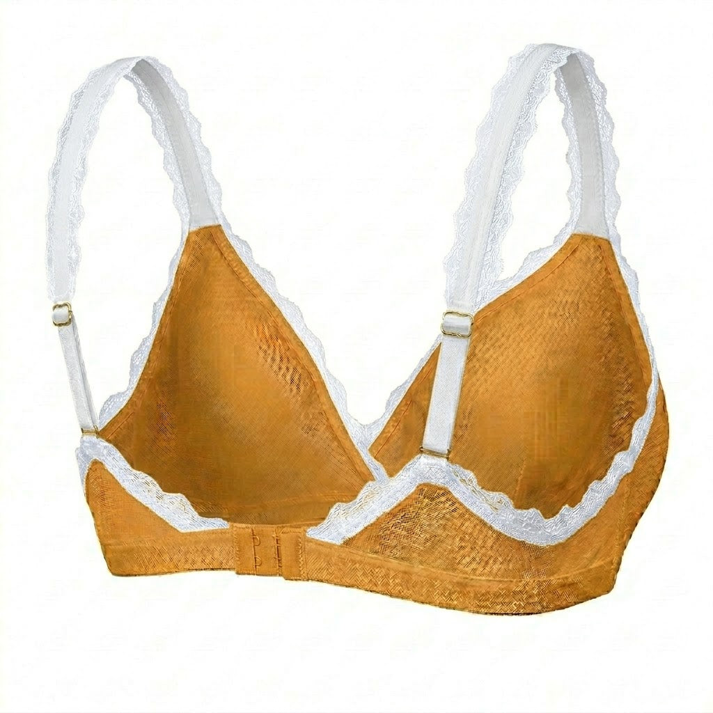 Valentina Cross Bralette Goldgelb/Weiß