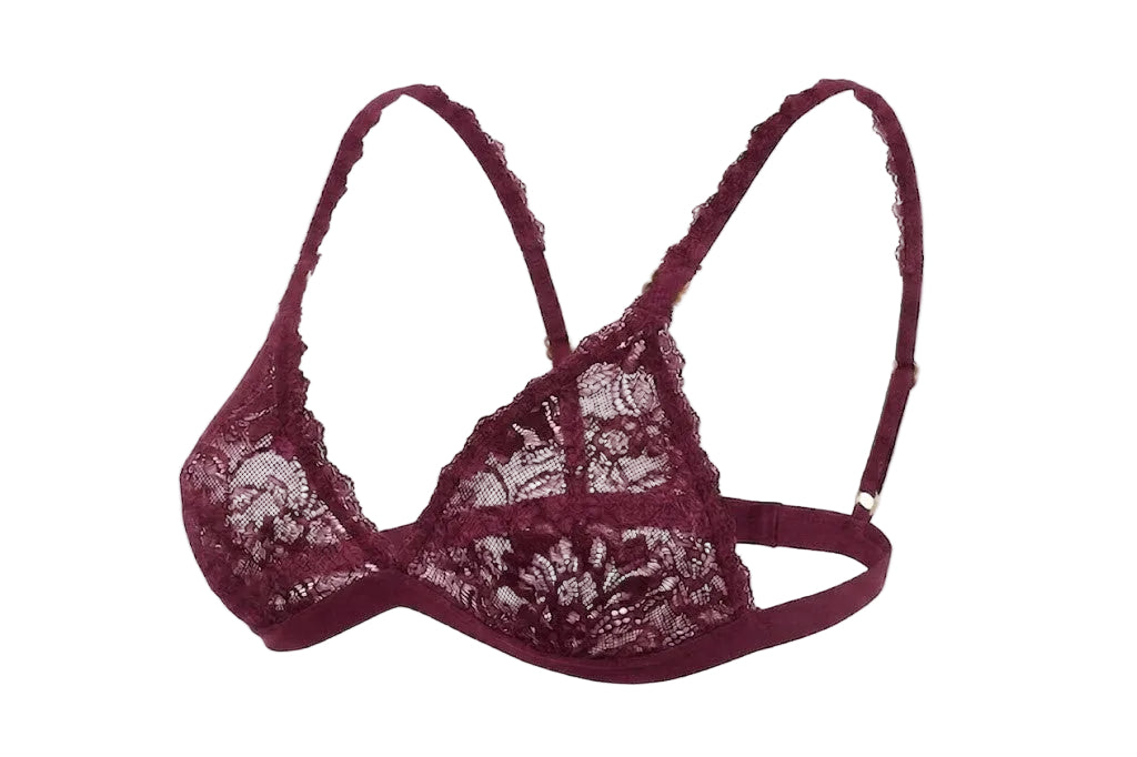 My Way Triangle Bralette Beaujolais
