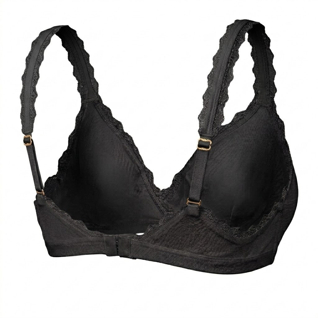 Valentina Cross Bralette Black