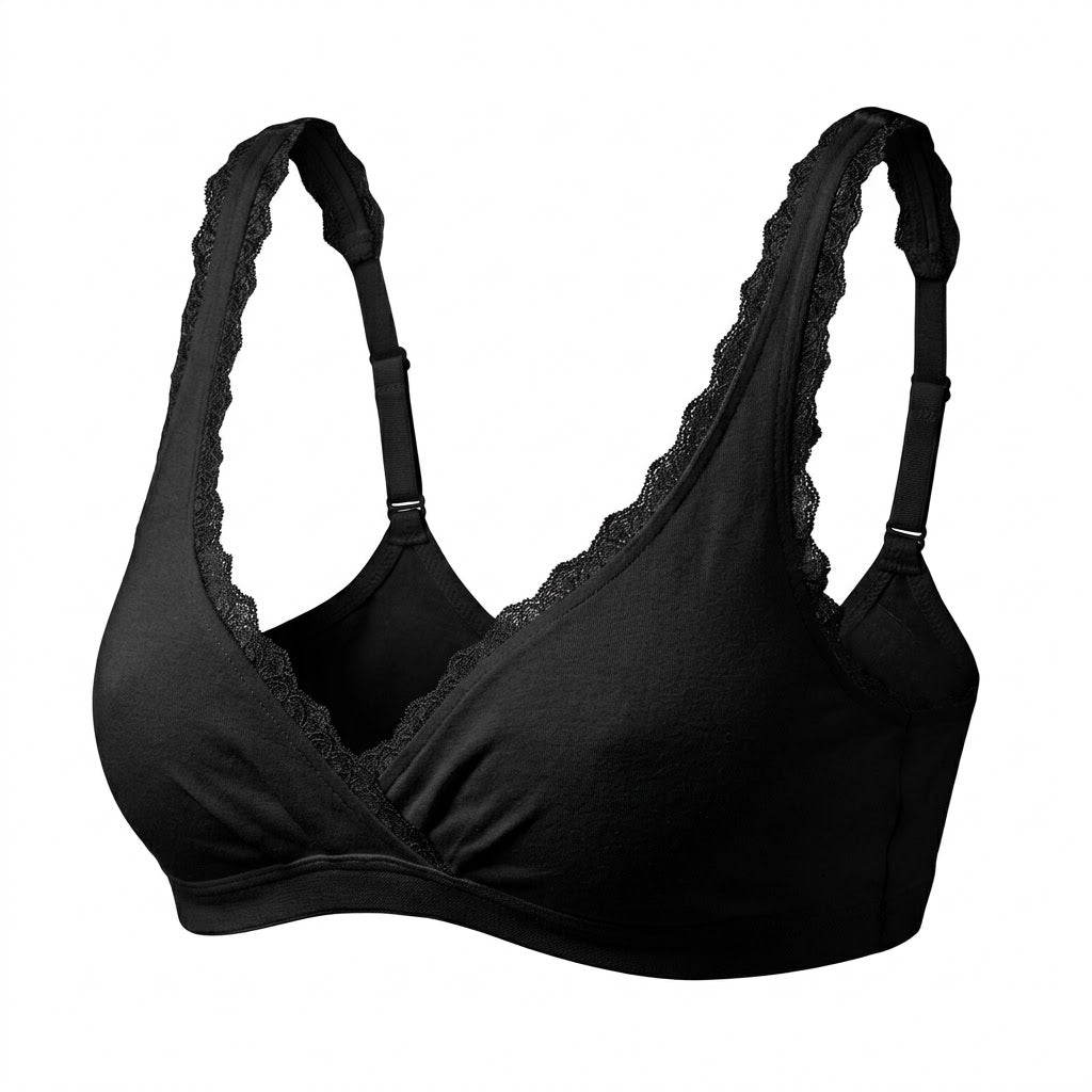Valentina Cross Bralette Black