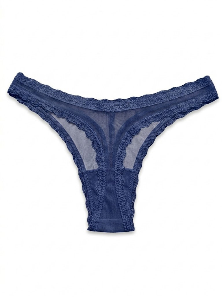 Valentina Low Rider  Thong Navy Blue