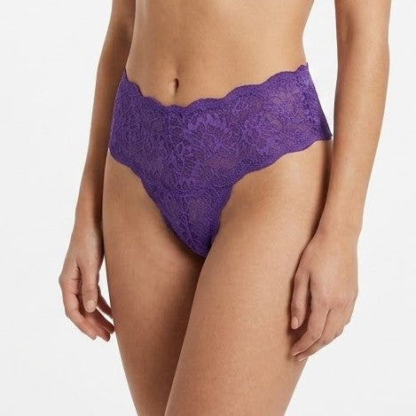 My Way Mid Rise Thong Royal Purple