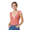 Valentina Criss Cross Top Calypso Coral/White