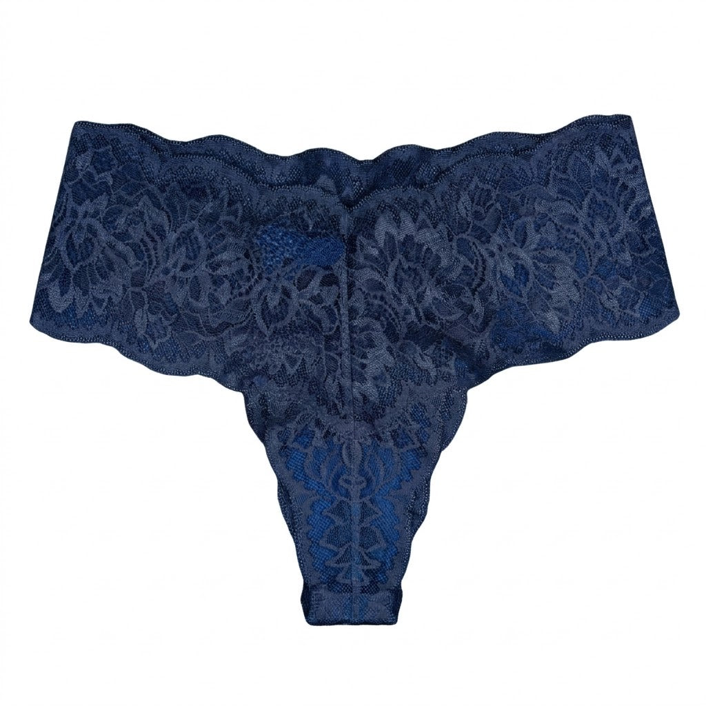 My Way Mid Rise Thong Marineblau