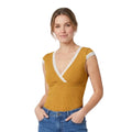 Valentina Criss Cross Top Golden Yellow/White