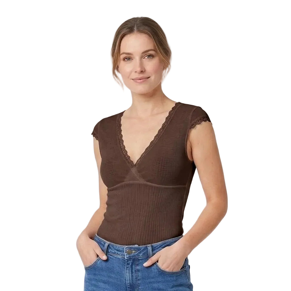 Valentina Criss Cross Top Peppercorn