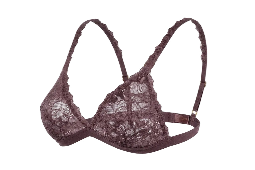 My Way Triangle Bralette Peppercorn