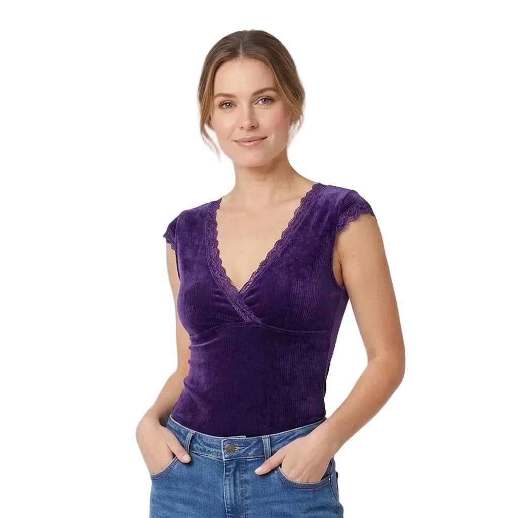 Valentina Criss Cross Top Royal Purple