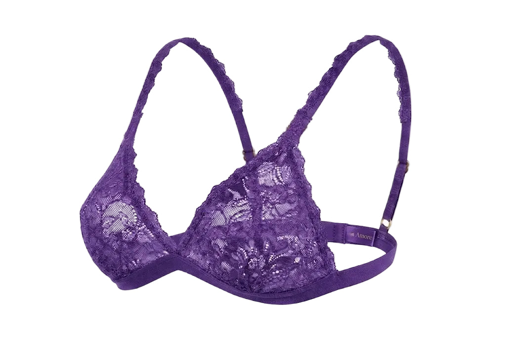 My Way Triangle Bralette Royal Purple