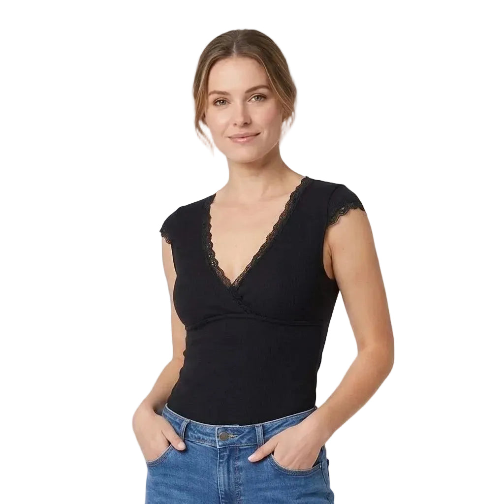 Valentina Criss Cross Top Black