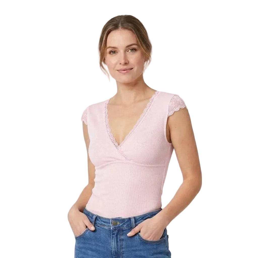Valentina Criss Cross Top Pink Lily