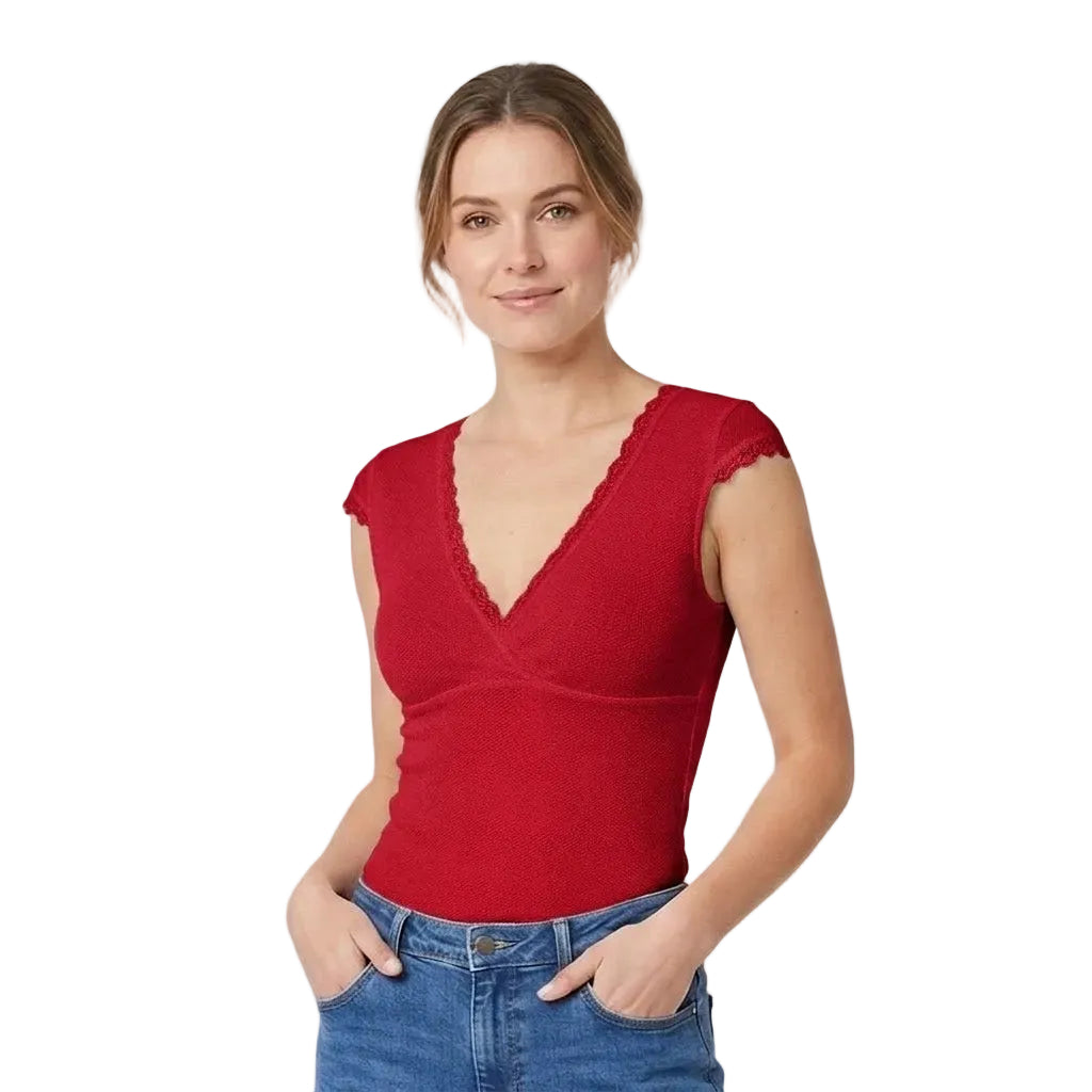 Valentina Criss Cross Top Tango Red