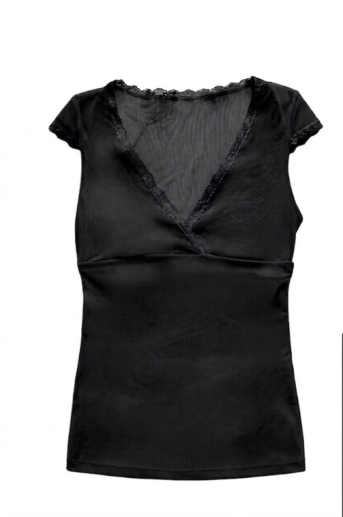 Valentina Criss Cross Top Black